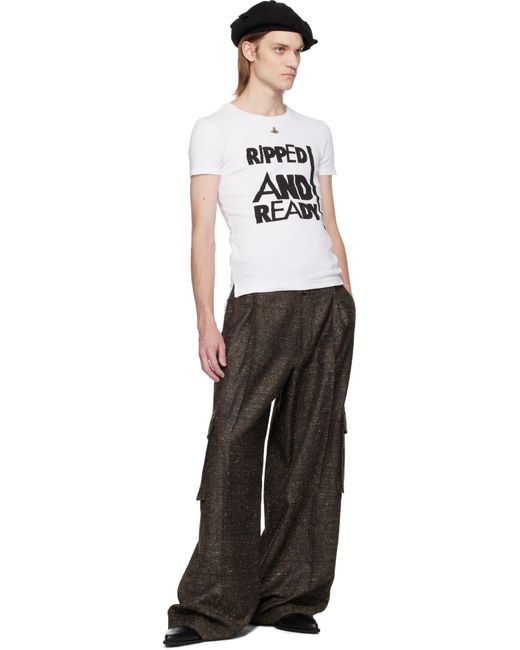 在庫わずか【Vivienne Westwood】Ripped And Ready Peru Tシャツ Black 'Ripped & Ready' Peru T-shirt by Vivienne Westwood on Sale