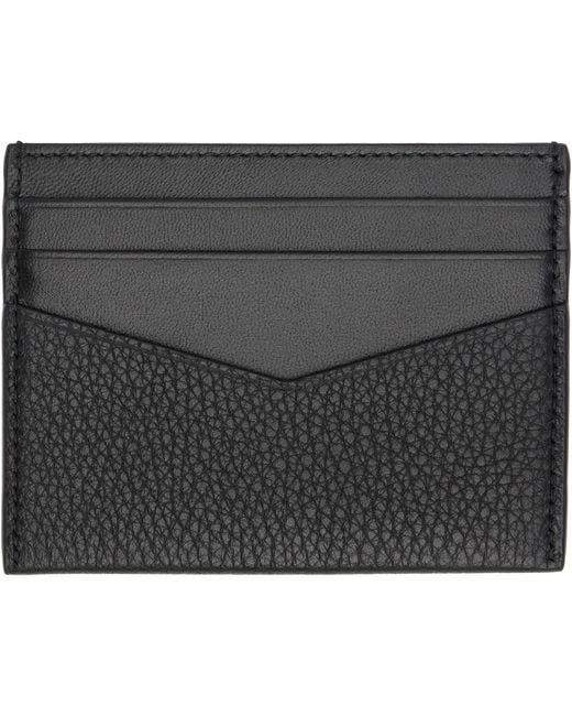 Givenchy Black Grained Leather Card Holder for men