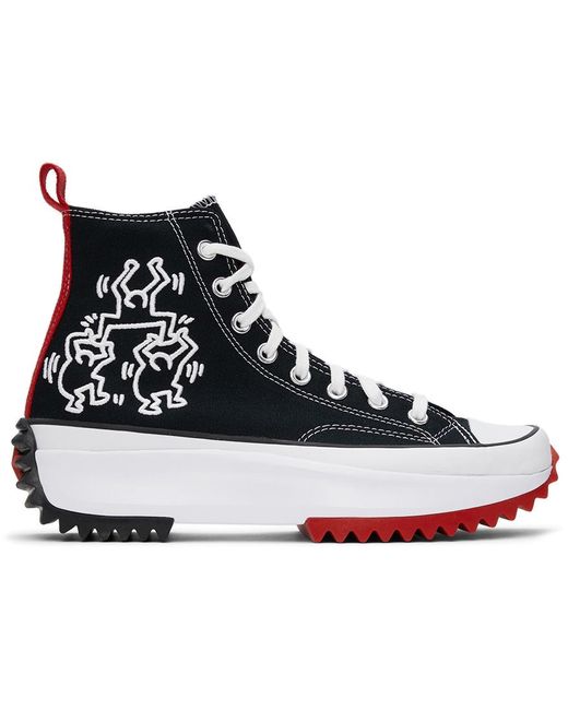 Converse Keith Haring Edition Run Star Hike High-top Sneakers in Black |  Lyst Australia