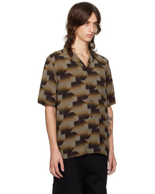 メンズ Dries Van Noten ブラウン Pixel Chain シャツ Black