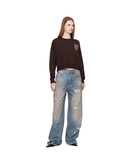Amiri Brown Ma Crew Sweater