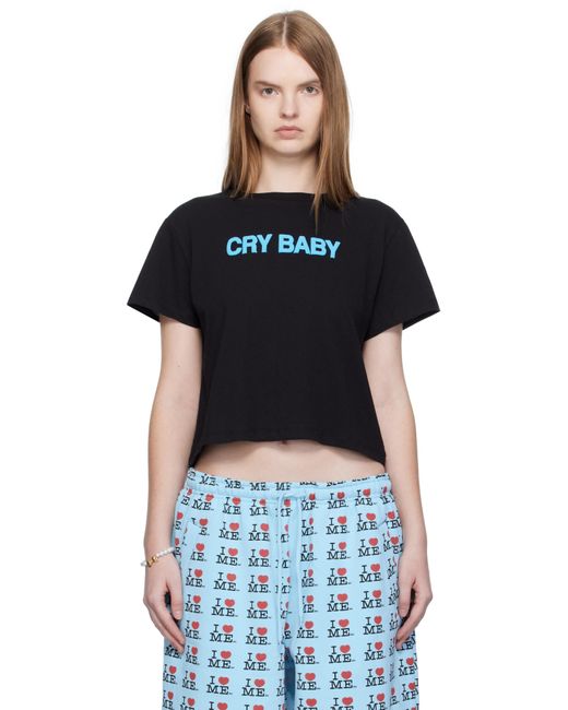 Ashley Williams Black Cropped T-Shirt
