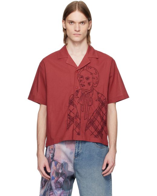 Kidsuper レッド ハンドステッチ シャツ Red