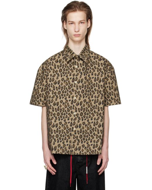 Bluemarble Black Marble Leopard Shirt for men