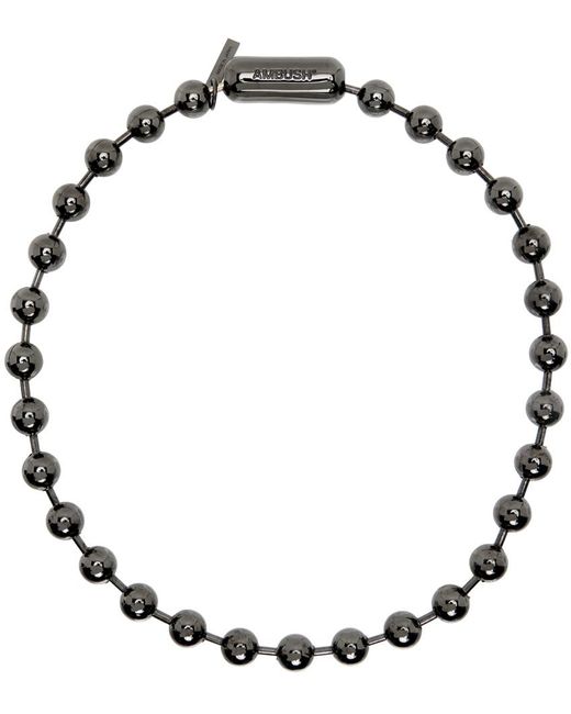 Ambush Black Gunmetal Huge Ball Chain Necklace for men