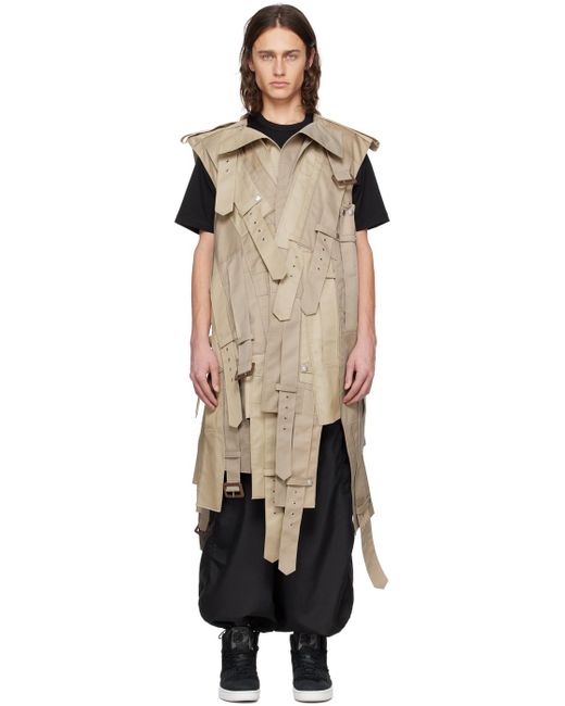 Junya Watanabe Black Sleeveless Coat for men