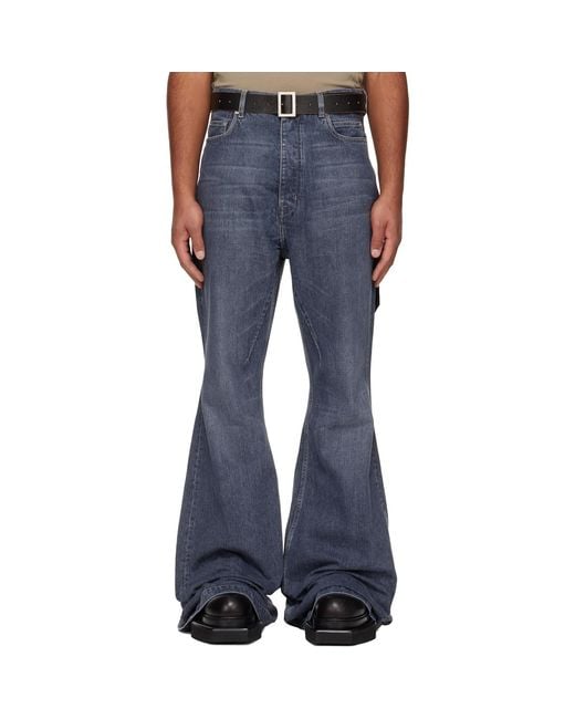 Rick Owens Blue Concordians Bolan Bootcut Jeans for men