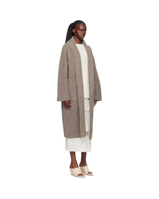 Lauren Manoogian Black Taupe Double Face Long Coat