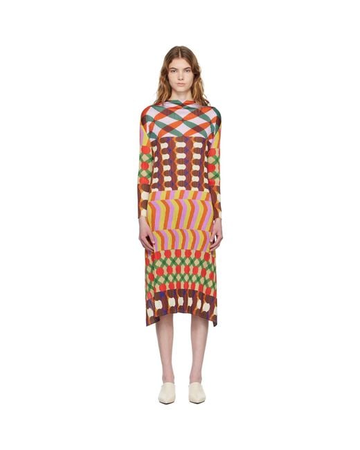 Pleats Please Issey Miyake Black Harmony Midi Dress