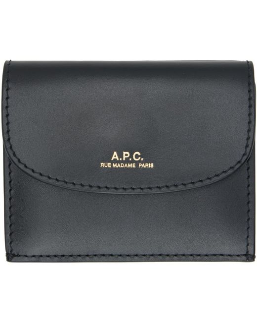 A.P.C. . Black Genève Trifold Wallet