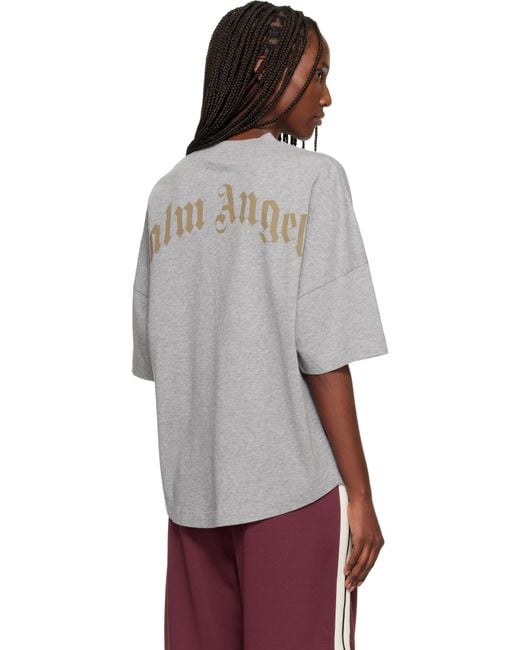 Palm Angels Multicolor Curved Logo Collar Over T-Shirt