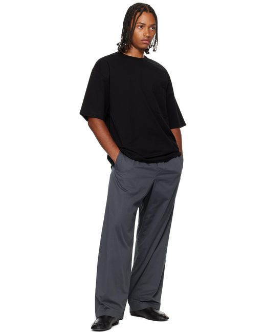 Lemaire Black Boxy Short Sleeve T-Shirt for men