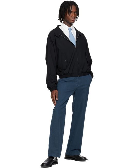 AURALEE Finx Gabardine Trousers in Blue for Men | Lyst