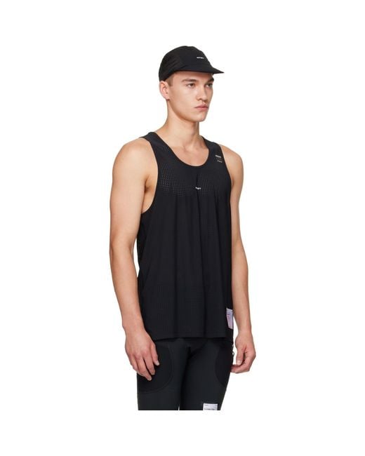 Satisfy Black Space-O Running Top for men