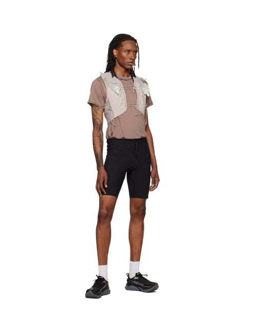 On Shoes Black Zero Half Tight Running Shorts for men