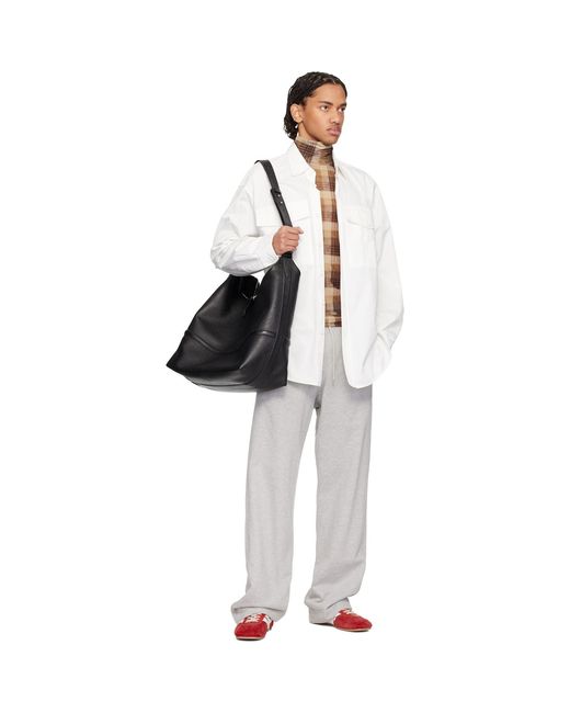 Dries Van Noten White Drawstring Sweatpants for men