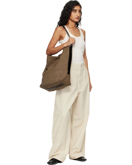 Cabas Brun À Anse De Style Ceinture Lemaire en coloris Brown