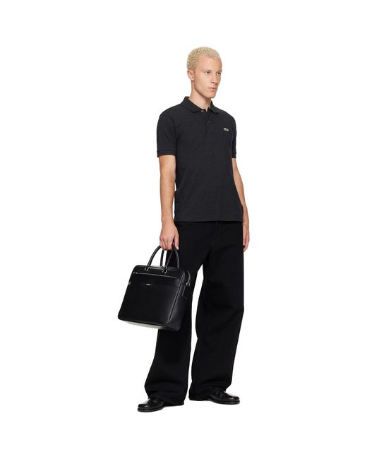 Lacoste Black Classic Fit L.12.12 Heathered Polo for men
