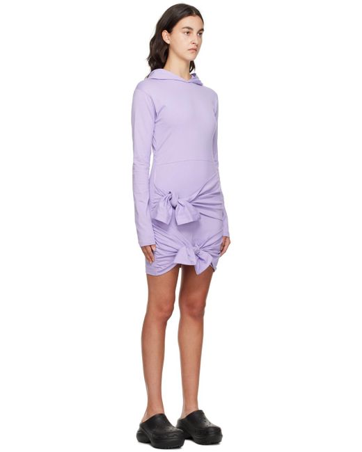 MSGM Purple Hooded Minidress