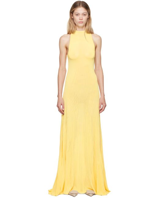 ワンピース JACQUEMUS La Robe Maille Sculta La Robe Maille Sculta maxi dress in yellow - Jacquemus
