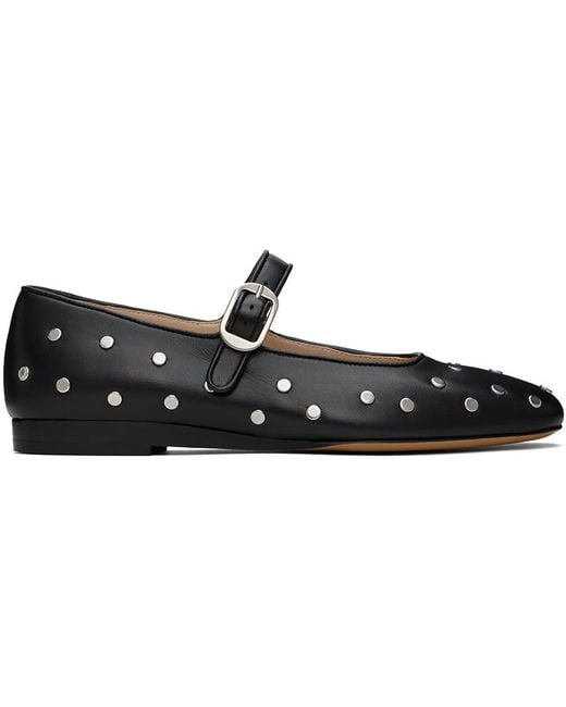 Le Monde Beryl Mary Jane Studded Ballet Flats in Black | Lyst UK