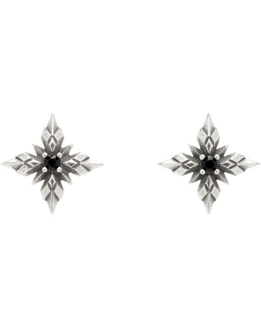 Emanuele Bicocchi Black Stella Ventis Crystal Earrings for men