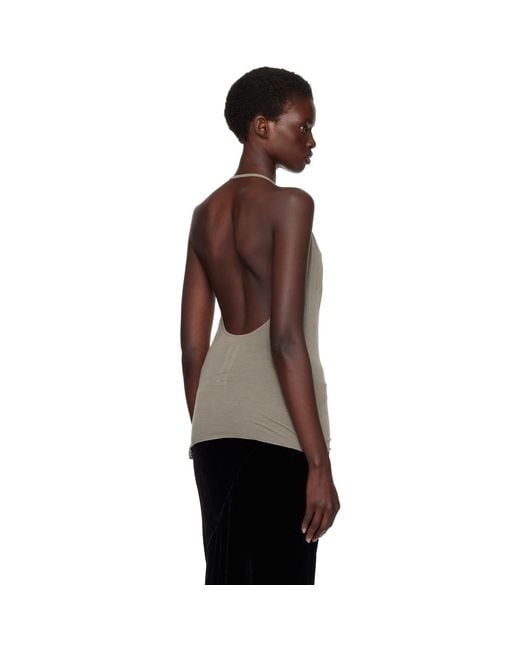 Rick Owens Brown Tower Draped Top