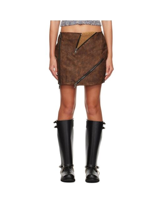 ANDERSSON BELL Brown Austin Miniskirt