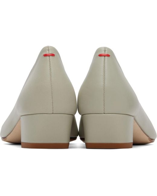 Aeyde White Helia Low-Cut Heels