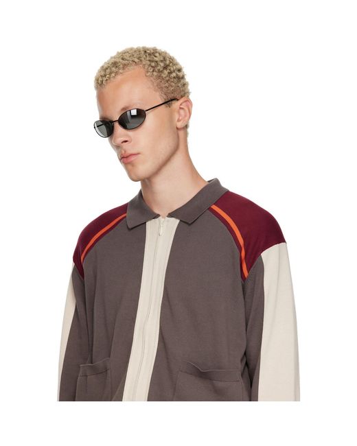 Prada Gray Logo Sunglasses for men