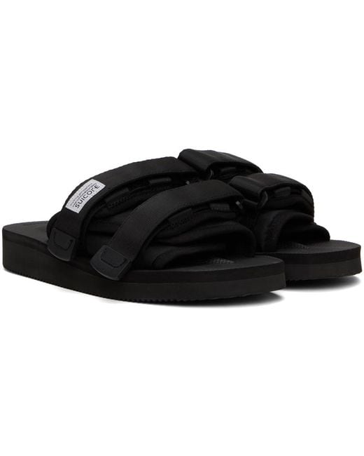 Suicoke Black Moto-cab Sandals for men