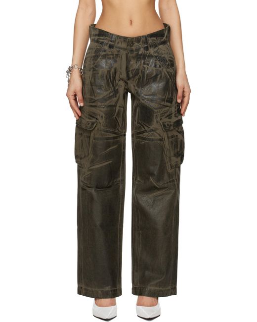 VAQUERA Black Low-Rise Cargo Pants