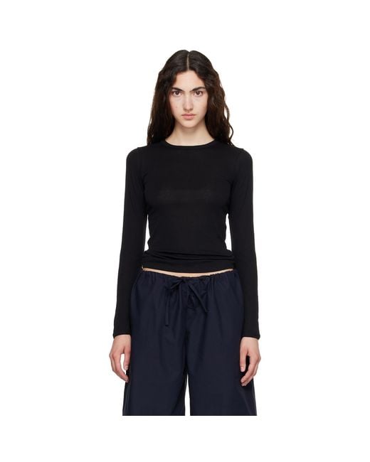 Flore Flore Black Olivia Longsleeve T-Shirt
