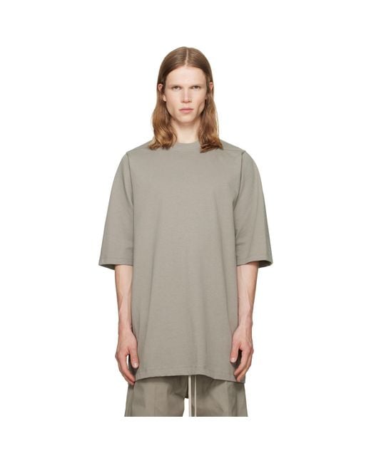 Rick Owens Gray Taupe Jumbo/T-Shirt for men