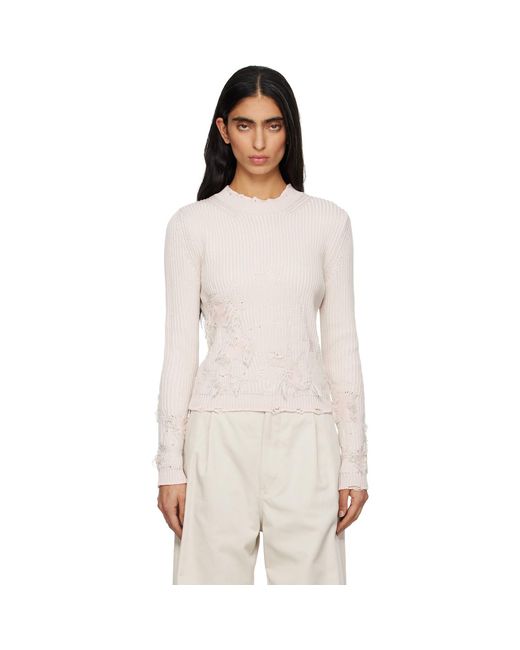 MM6 by Maison Margiela Multicolor Amended Optical Ribs Sweater