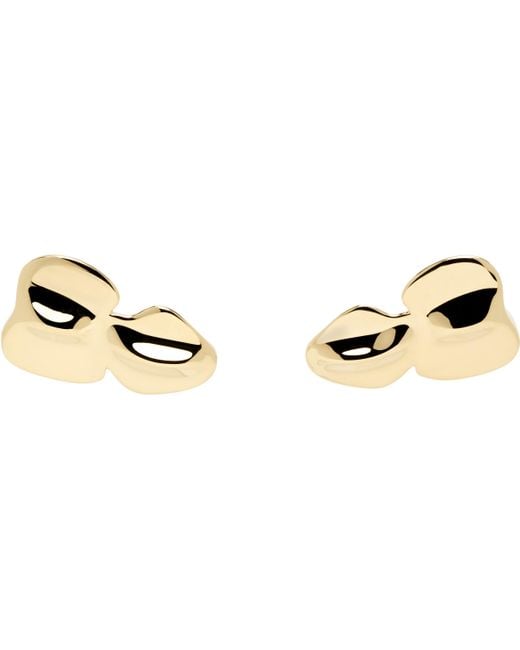 Acne Black Brass Croco Scale Earrings