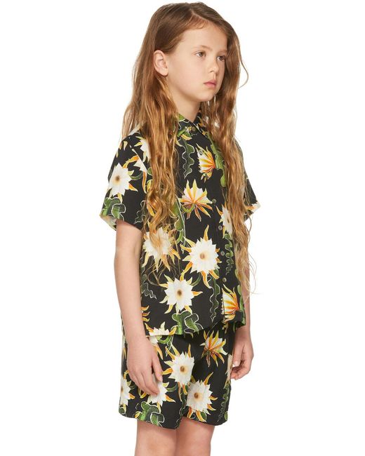Endless Joy キッズ｜Ssense限定 ブラック Epiphyllum 半袖シャツ Black