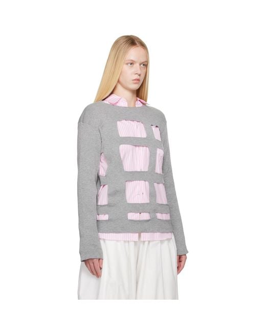 Comme des Garçons Multicolor Geometric Cutouts Sweater