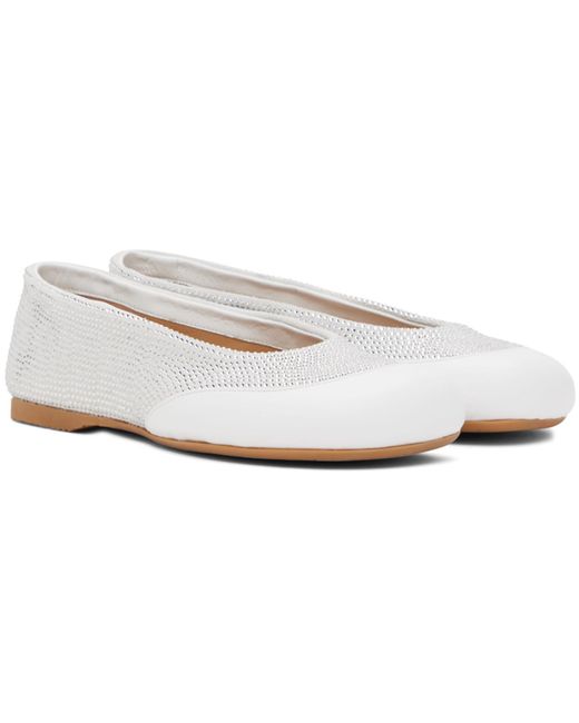J.W. Anderson Black White Crystal Ballerina Flats