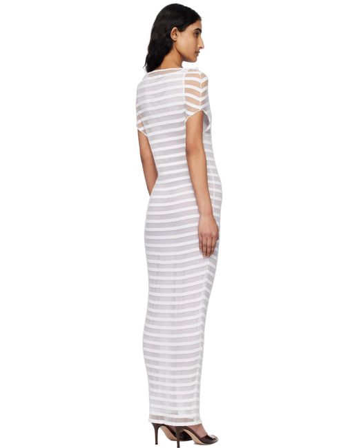 Jean Paul Gaultier ホワイト 'The Marinière' ボーダー マキシワンピース Black