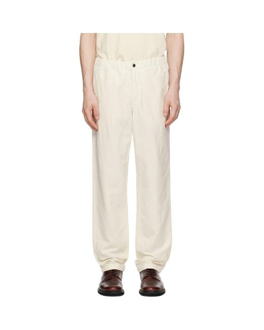 Norse Projects Natural Ezra Relaxed Cotton Linen Trousers for men