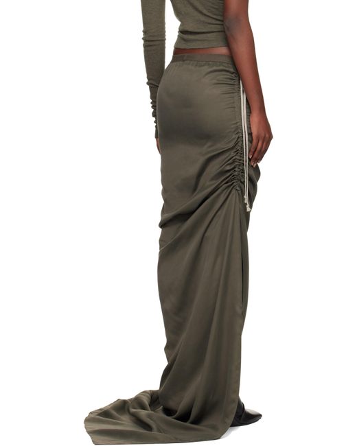 Jupe Longue Kaki Rick Owens en coloris Multicolor