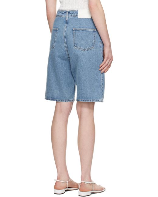 Loulou de Saison ブルー Isu デニムショートパンツ Blue