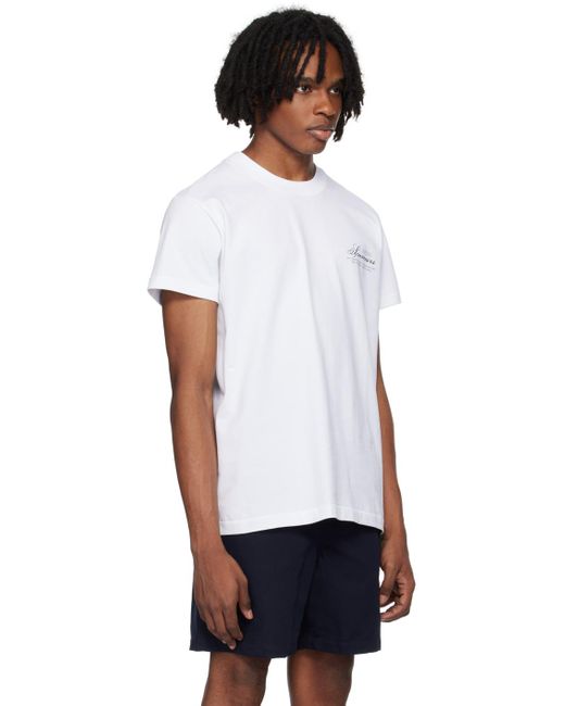 A.P.C. White Jjjjound Edition 'hôtel Souvenirs' T-shirt for men