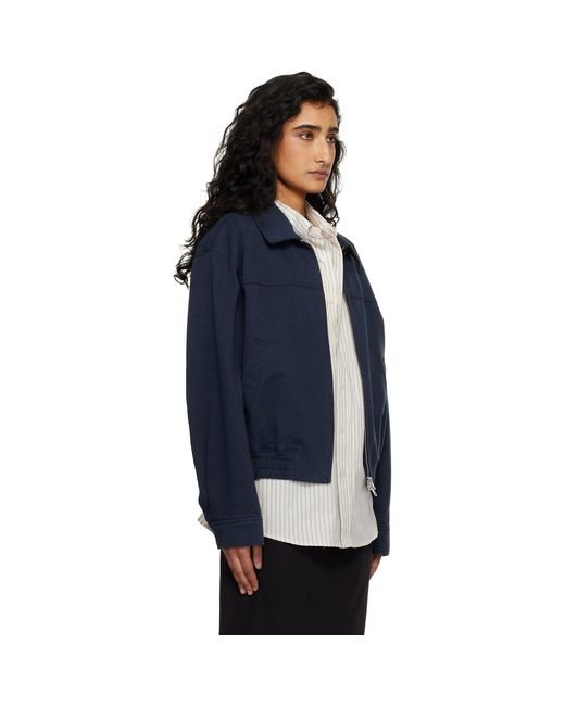 DUNST Blue Collared Blouson Jacket