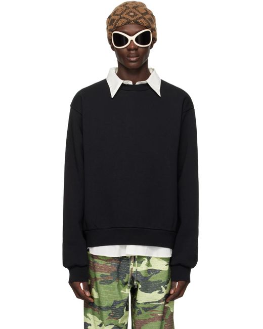 Acne Black Crewneck Sweater for men