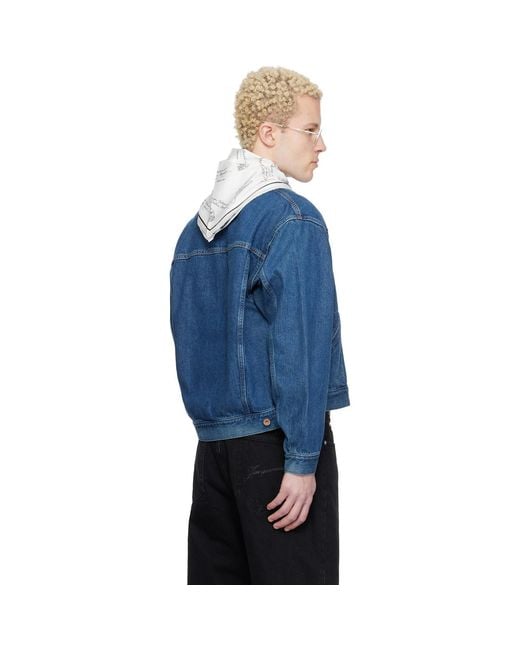 Maison Kitsuné Blue Kuro Edition Selvedge Voyage Denim Jacket for men