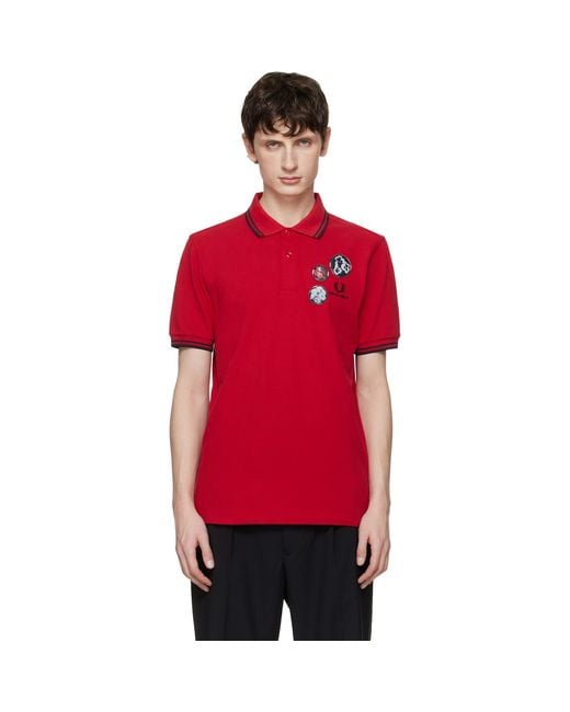 Fred Perry Red Kris Van Assche Edition Kva Polo for men