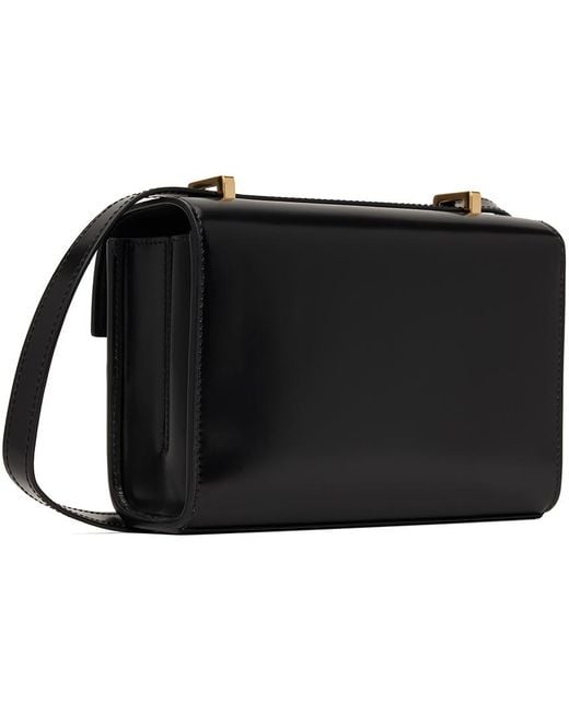 SAVETTE Black Calfskin Symmetry Top-Handle Bag