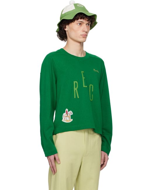 Bode Green 'Rec' Pullover Sweater for men